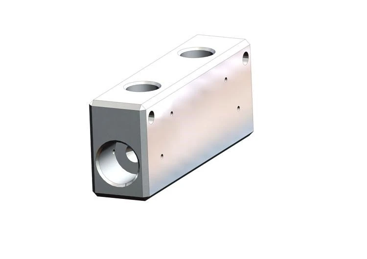EW1700129_06, BLOCK 2X1/4-2X3/8 WJS 100X40X25 - Ricambi e asistenza per impianti Waterjet